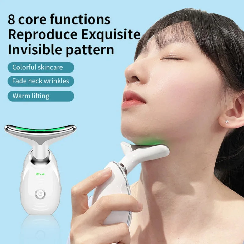 Beauty Massager For Face And Neck, Neck Face Lifting Massager EMS Neck Face  Beauty Device Anti Wrinkle Double Chin Remover LED Photon Therapy Skin  Tighten Device, Therapy-For-Face And Neck, Skin Care Tool